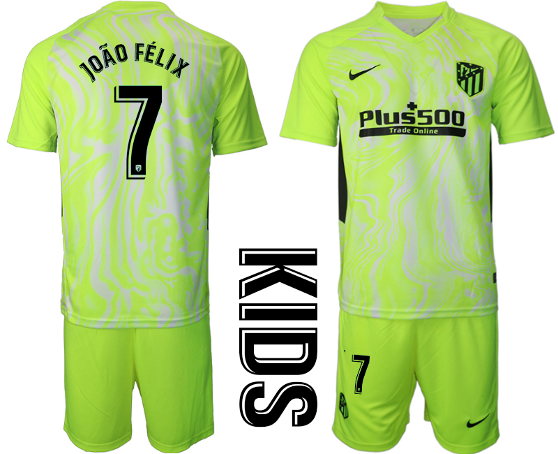 2021 Atltico Madrid away youth #7 soccer jerseys